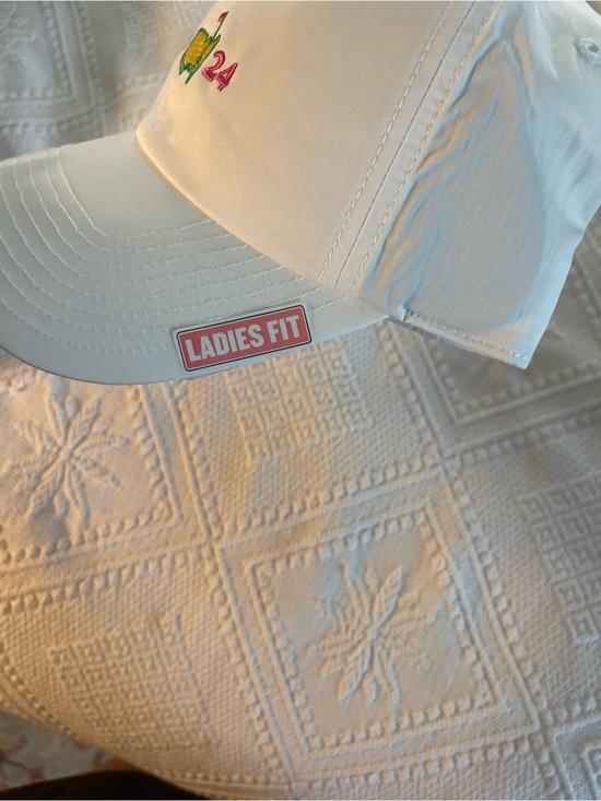 Masters White Cap with Green & Pink Embroidered 2024 Logo